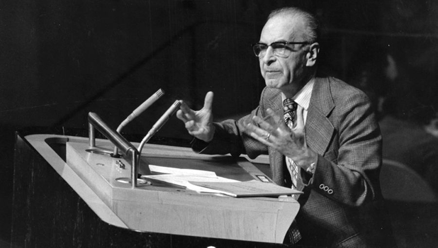 Portrait of Fayez Sayegh, Academia & Thought