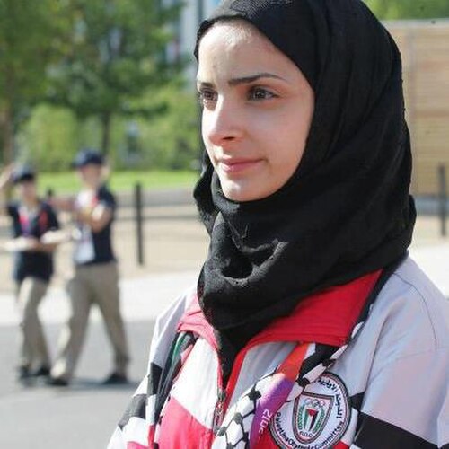 Portrait of Woroud Sawalha, Sports